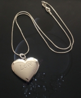 Cеребряный кулон Сердце Love для фотографии  #03025