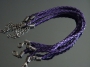 Браслет Кожаный плетеный Фиолетовый #02407