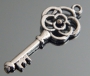 Подвеска ключик роза в стиле Шанель#02522
