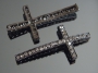 Коннектор для браслета Крест с кристаллами  #02674