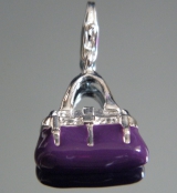 Подвеска сумочка фиолетовая на браслет #02831